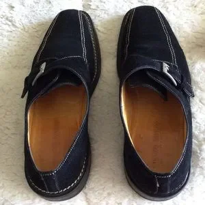 Renzo Favero Men\'s turquoise suede Loafers Renzo Favero Mens Slip Ons .Appeaance Excellent Size 12 | eBay main image 4